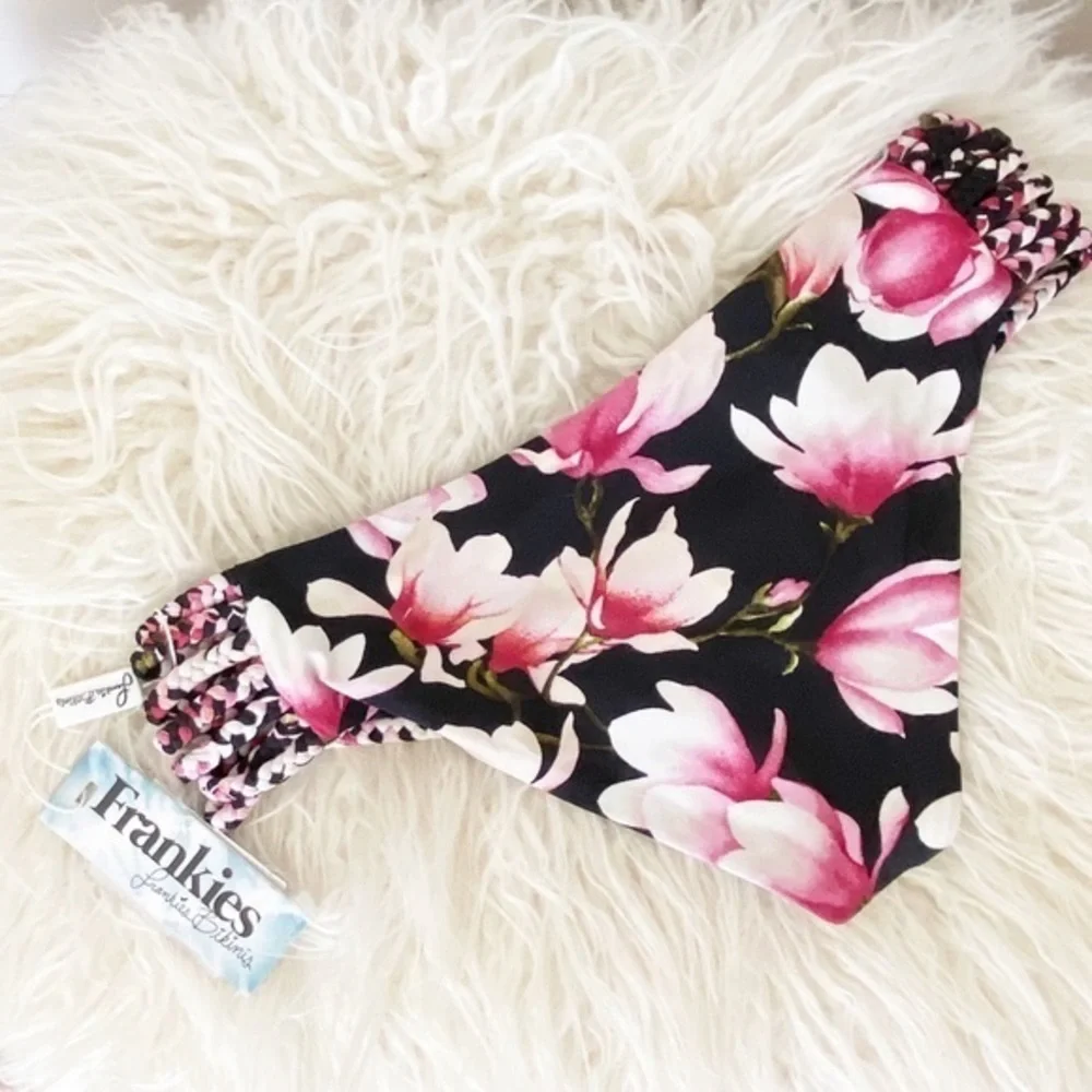NWT Frankie’s Bikinis Valentina Bikini Bottom Pink